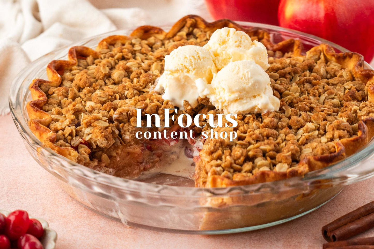 Apple Cranberry Crumble Pie- Exclusive