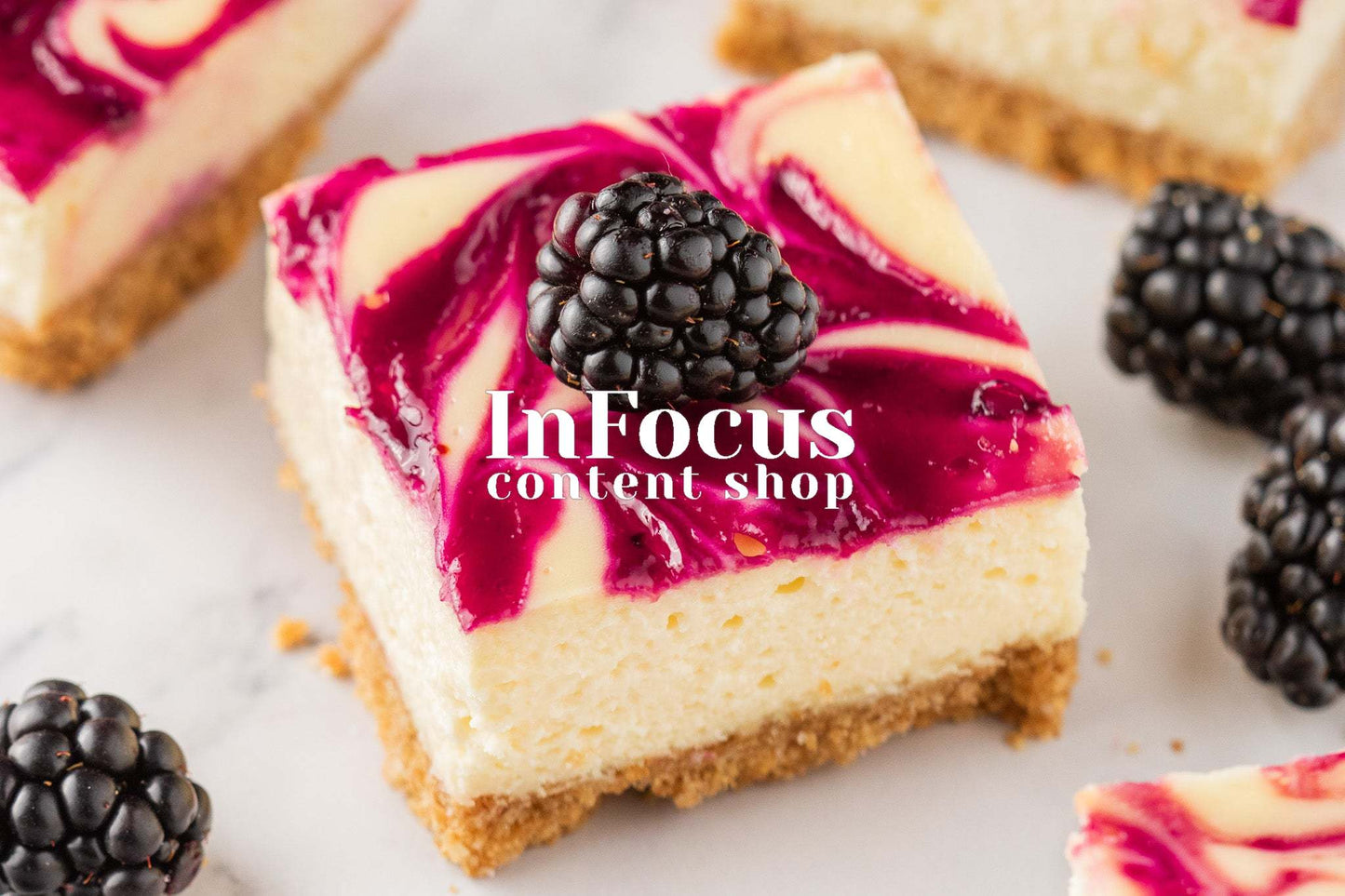 Blackberry Swirl Cheesecake Bars- Exclusive