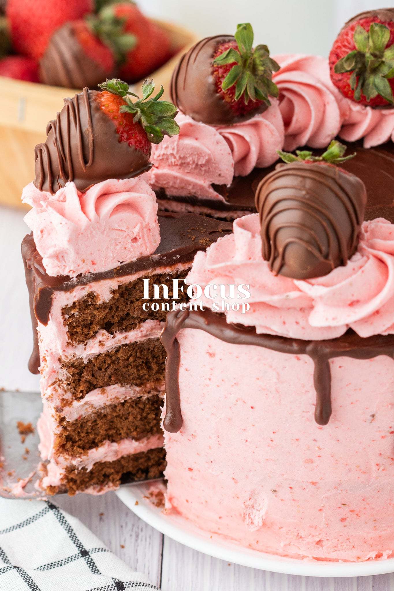 Chocolate Strawberry Cake- Semi-Exclusive Set 2