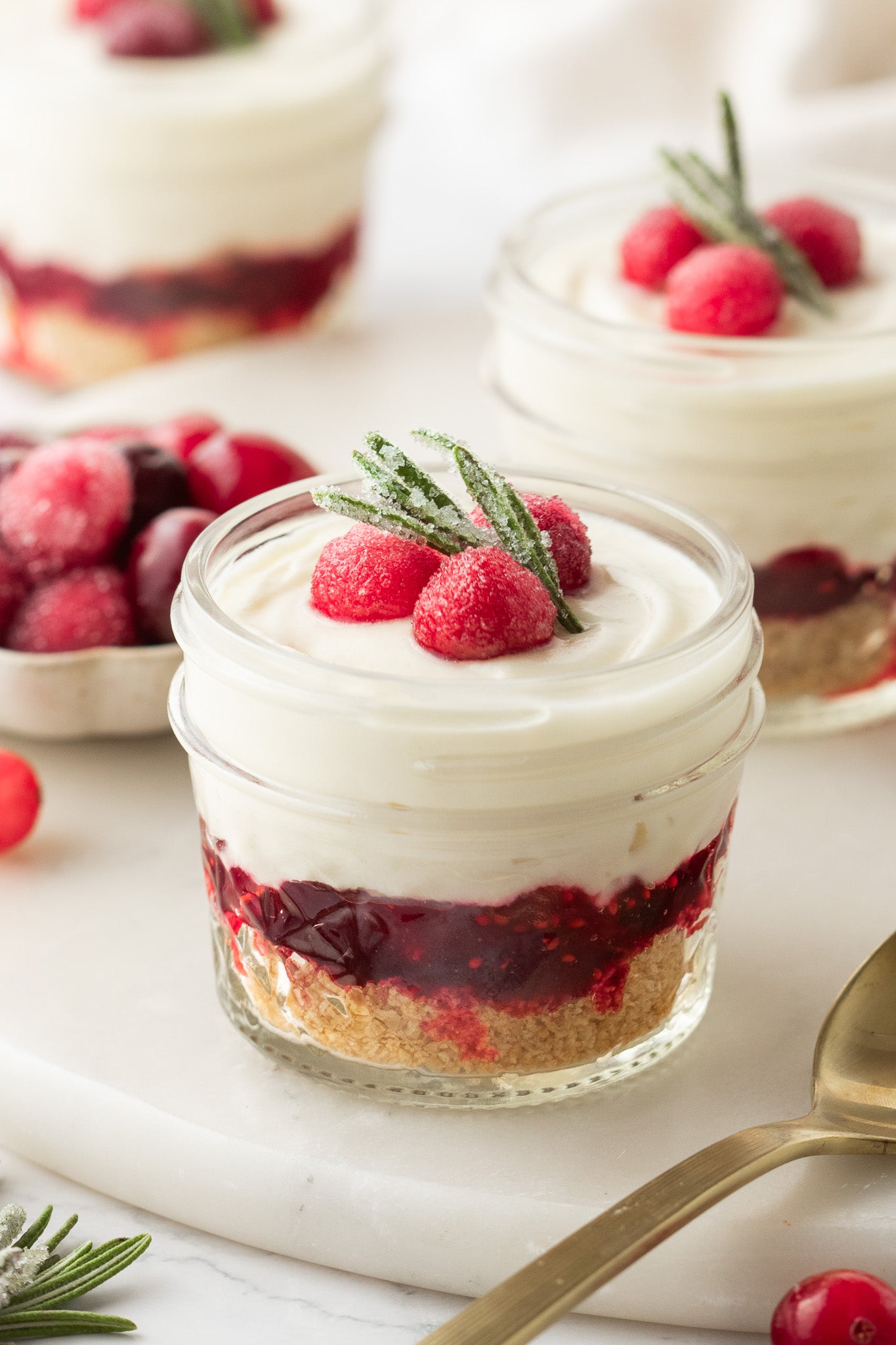 White Chocolate Cranberry Cheesecake Cups- Exclusive