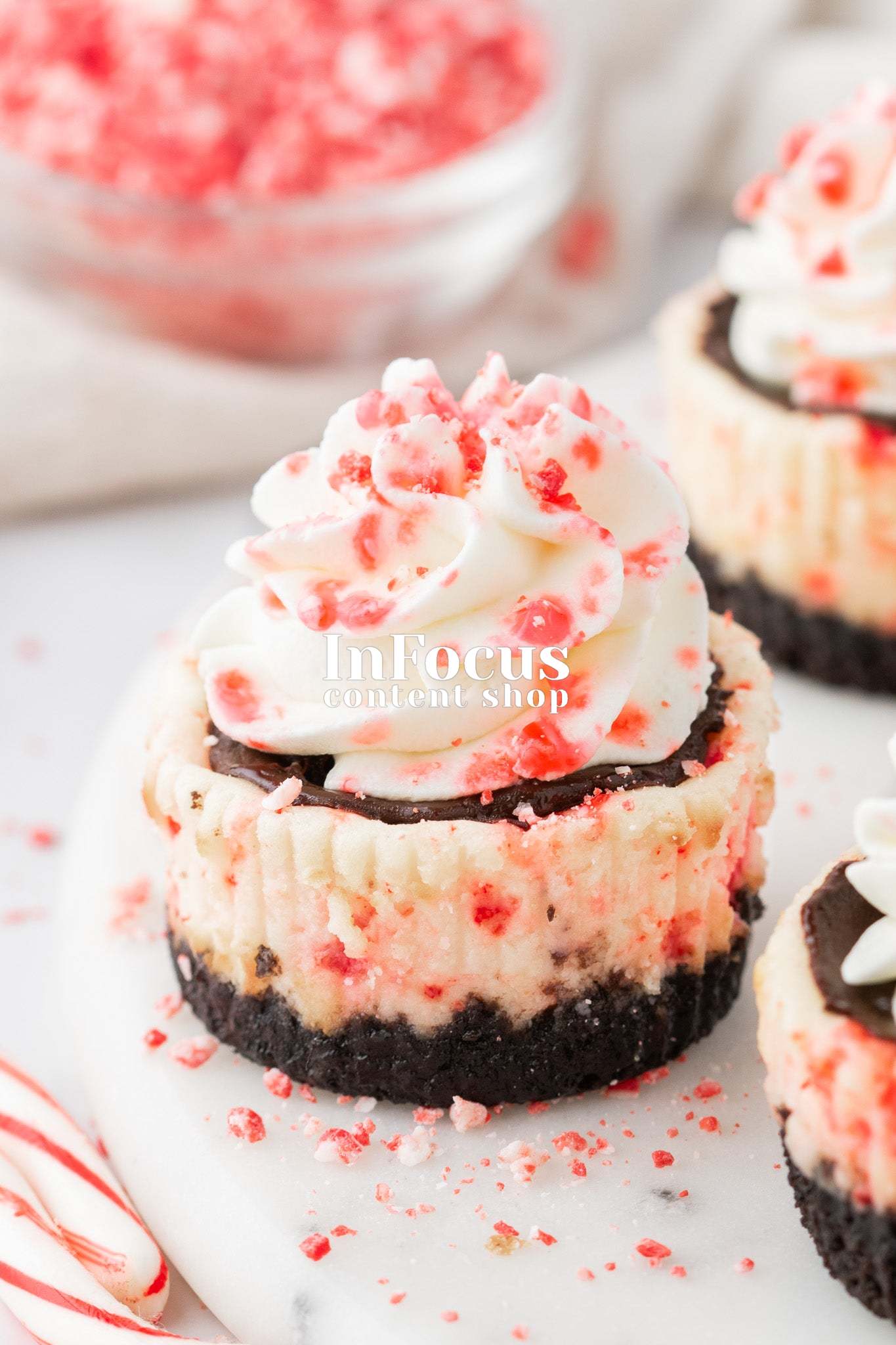Mini White Chocolate Peppermint Cheesecakes- Exclusive