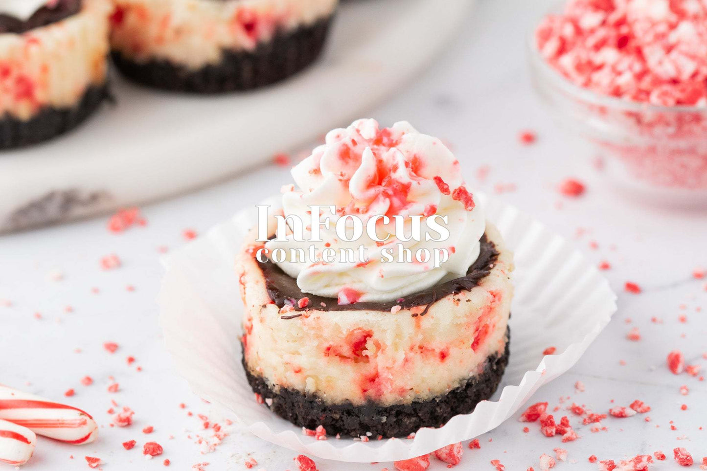 Mini White Chocolate Peppermint Cheesecakes- Exclusive