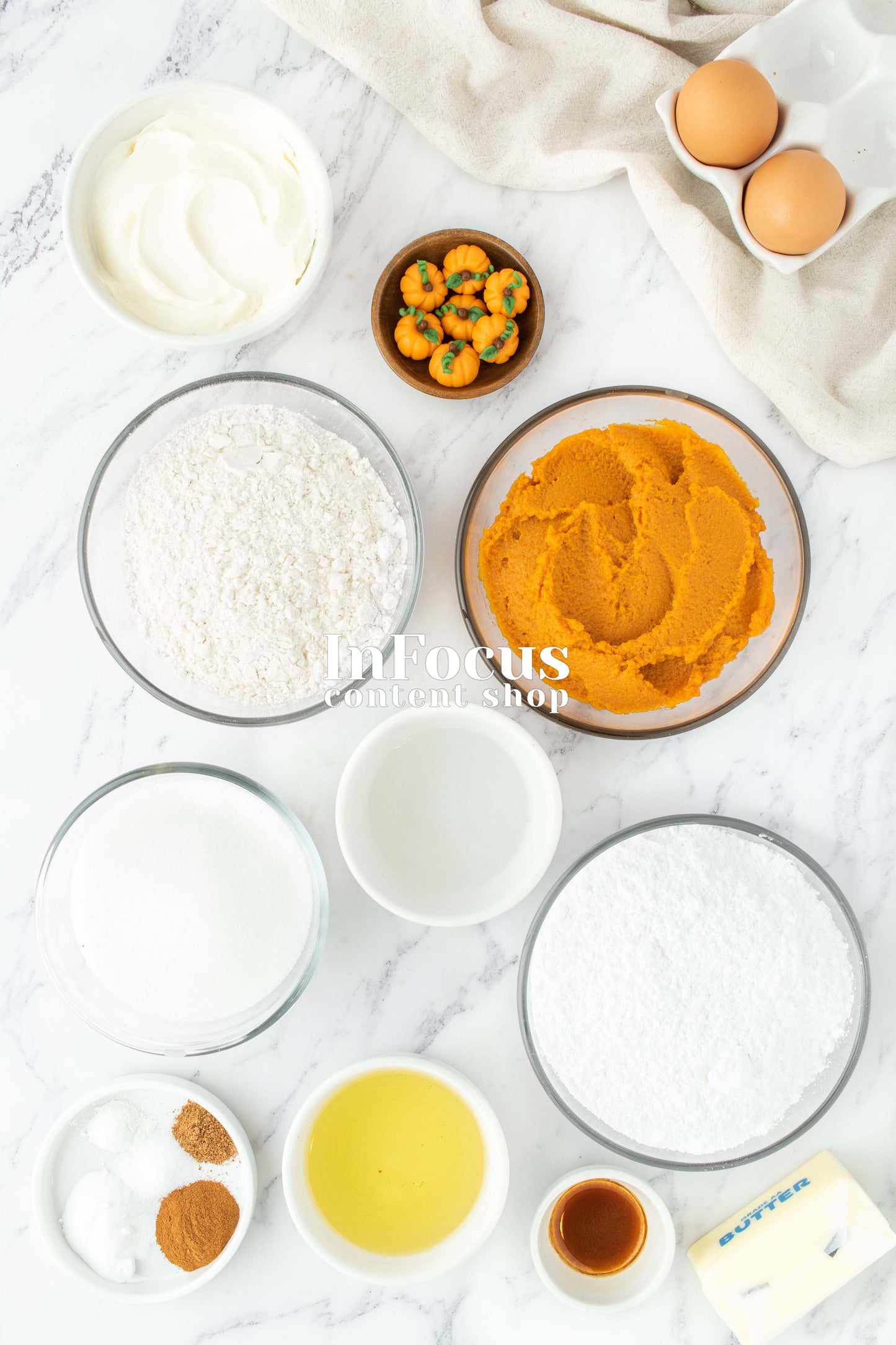 Pumpkin Cupcakes + Marzipan Pumpkins- Exclusive Bundle