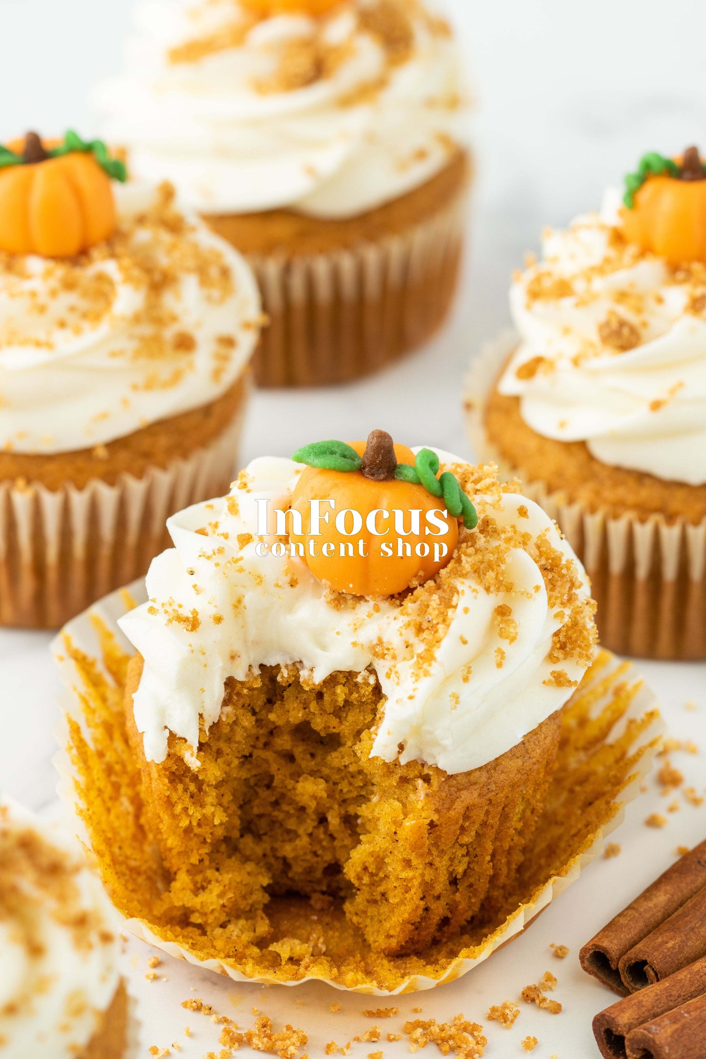 Pumpkin Cupcakes + Marzipan Pumpkins- Exclusive Bundle