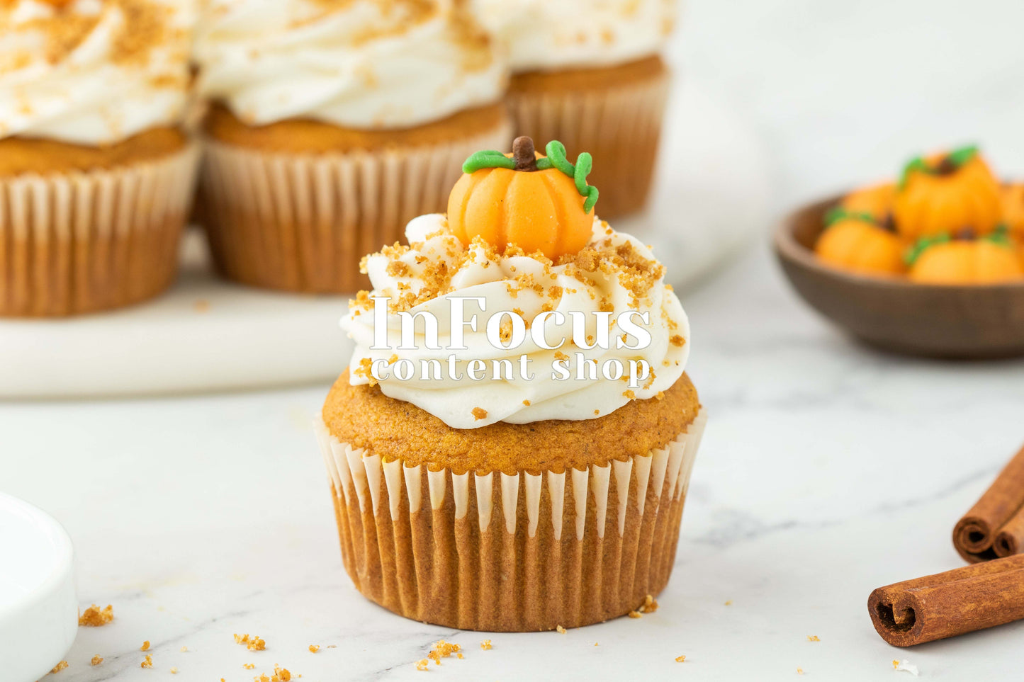 Pumpkin Cupcakes + Marzipan Pumpkins- Exclusive Bundle