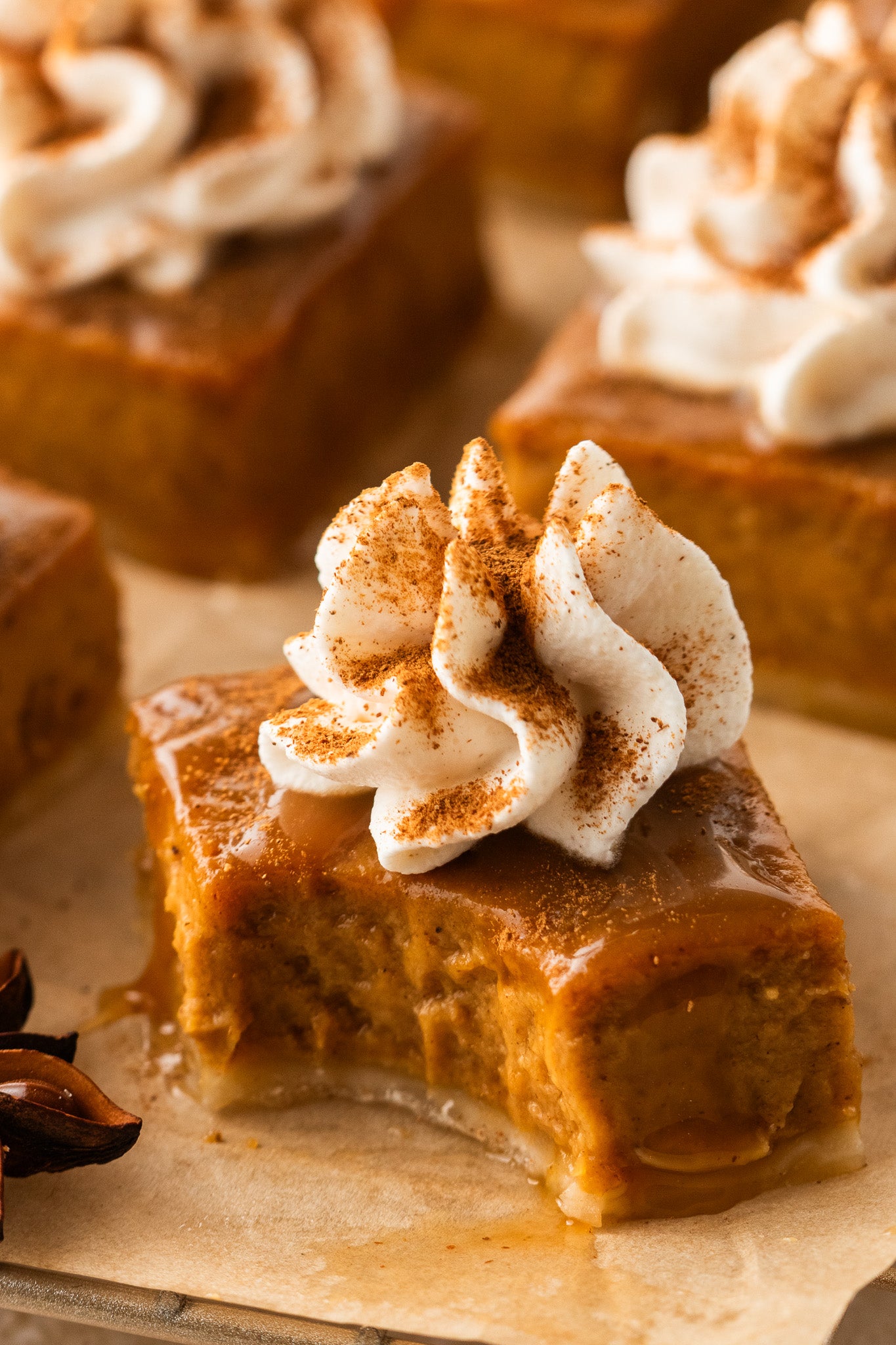 Caramel Pumpkin Pie Bars- Exclusive