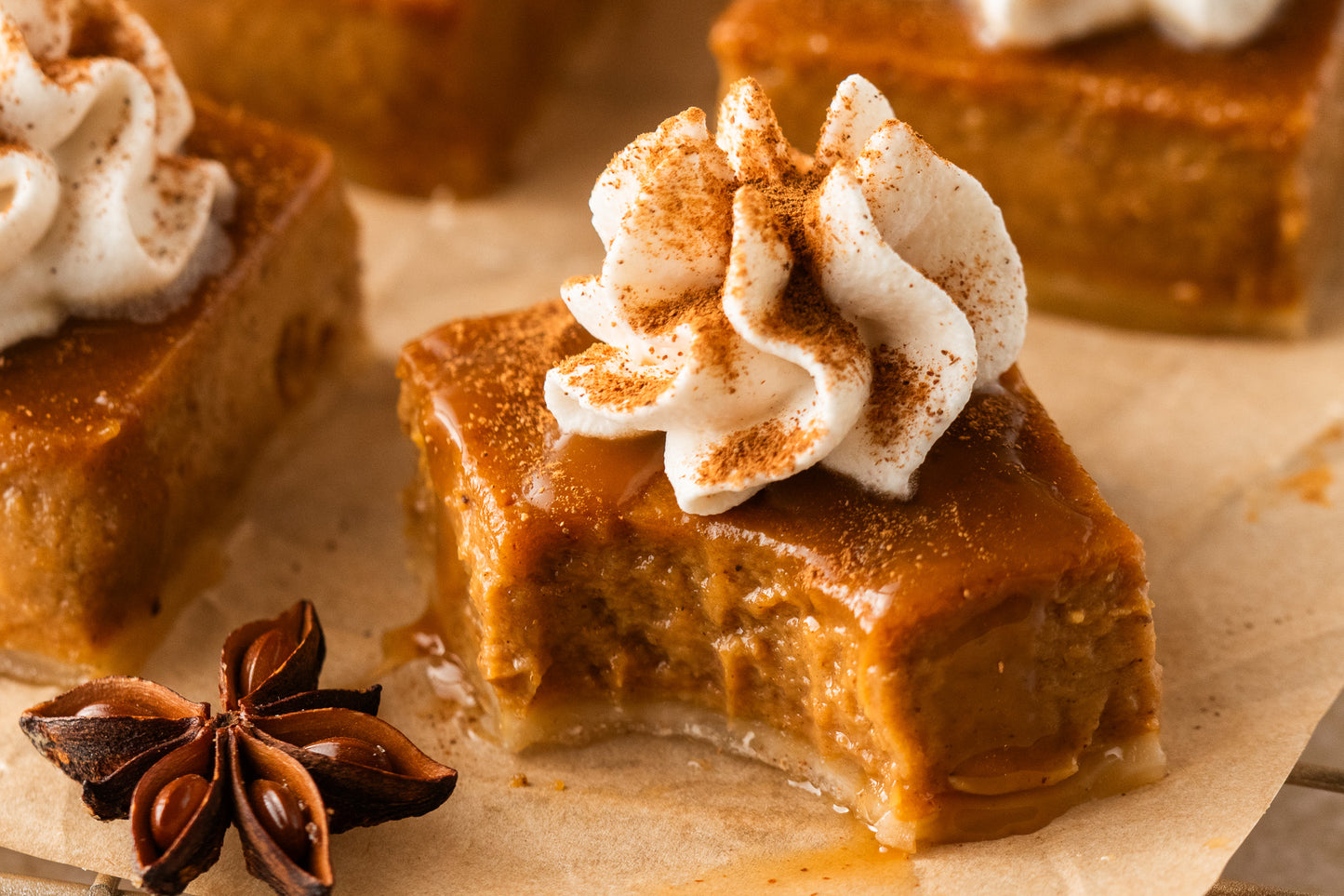 Caramel Pumpkin Pie Bars- Exclusive