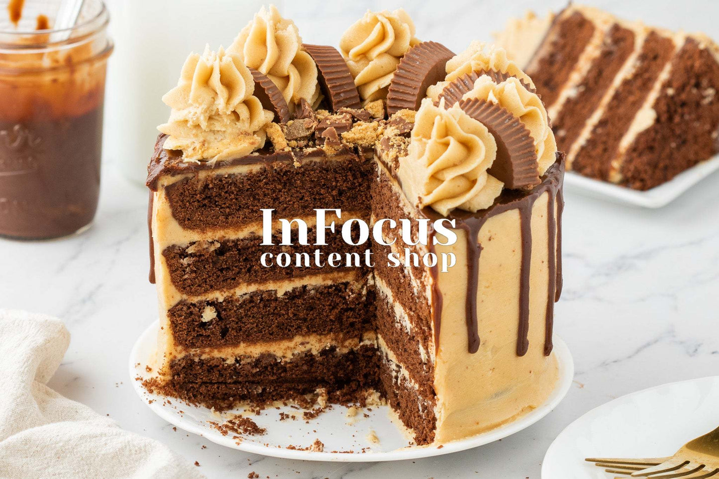 Chocolate Peanut Butter Layer Cake- Semi-Exclusive Set 1
