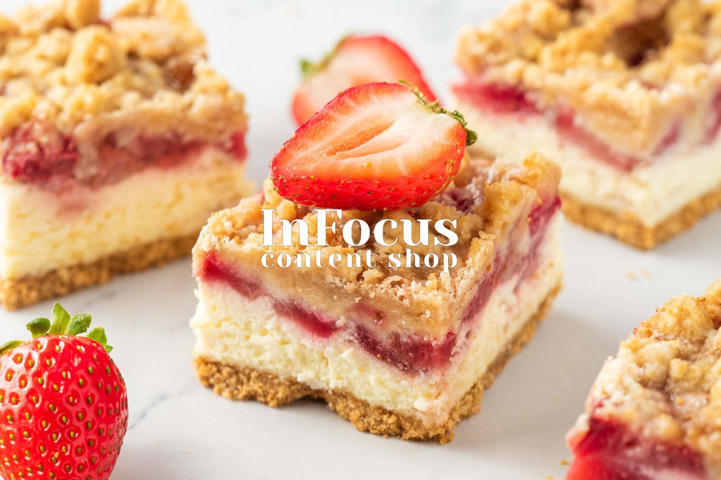 Strawberry Crumble Cheesecake Bars- Exclusive
