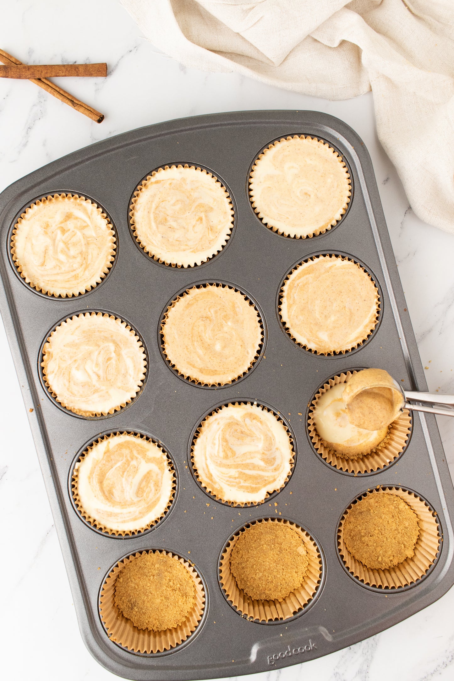 Mini Pumpkin Swirl Cheesecakes- Exclusive