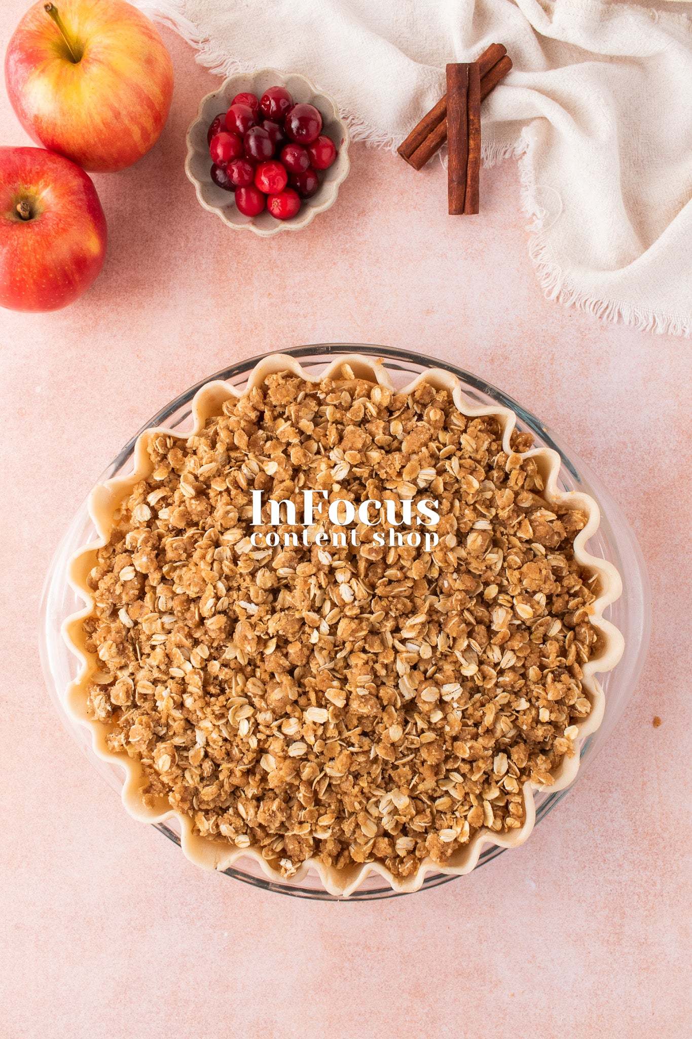 Apple Cranberry Crumble Pie- Exclusive