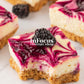 Blackberry Swirl Cheesecake Bars- Exclusive