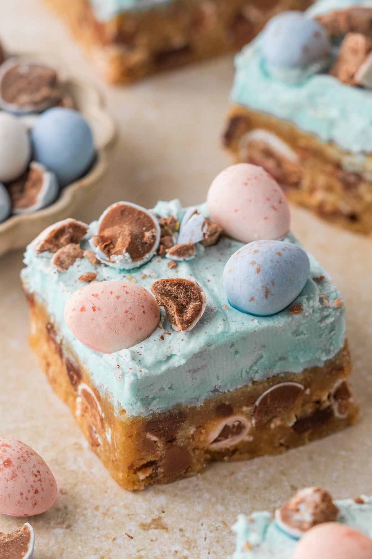 Cadbury Egg Cookie Bars- Exclusive