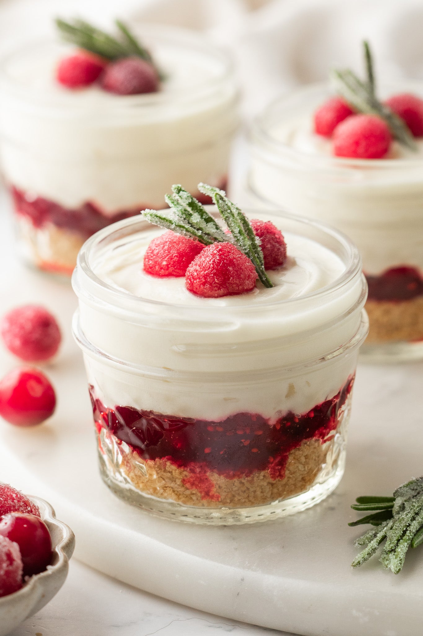 White Chocolate Cranberry Cheesecake Cups- Exclusive