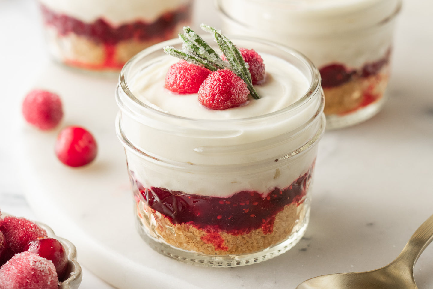 White Chocolate Cranberry Cheesecake Cups- Exclusive