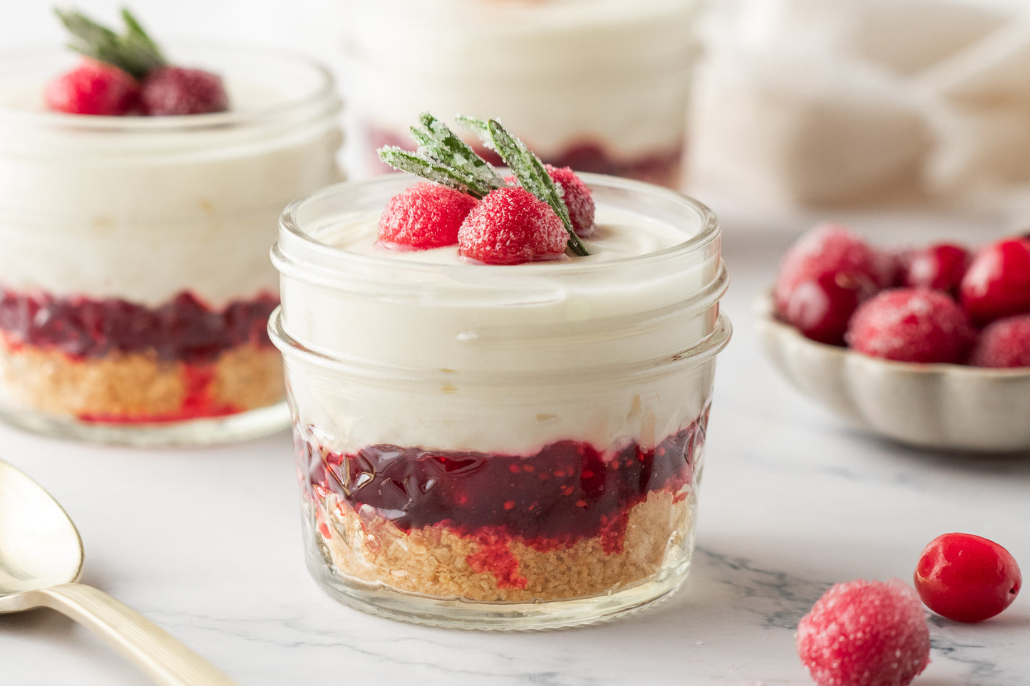 White Chocolate Cranberry Cheesecake Cups- Exclusive