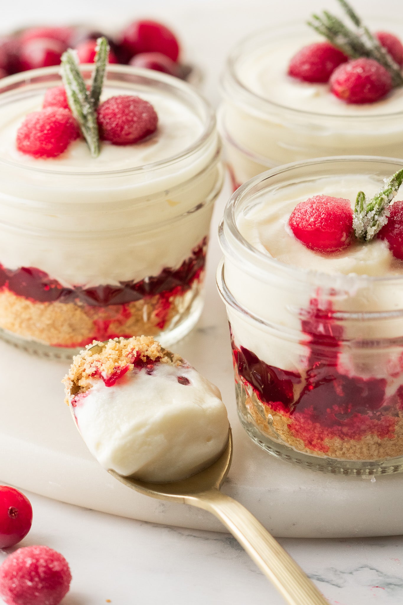 White Chocolate Cranberry Cheesecake Cups- Exclusive