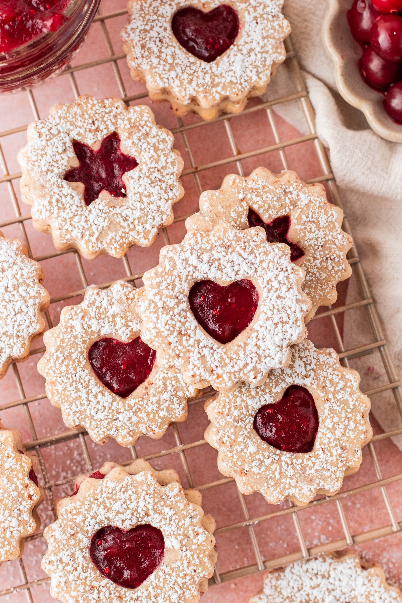 Cranberry Linzer Cookies- Exclusive
