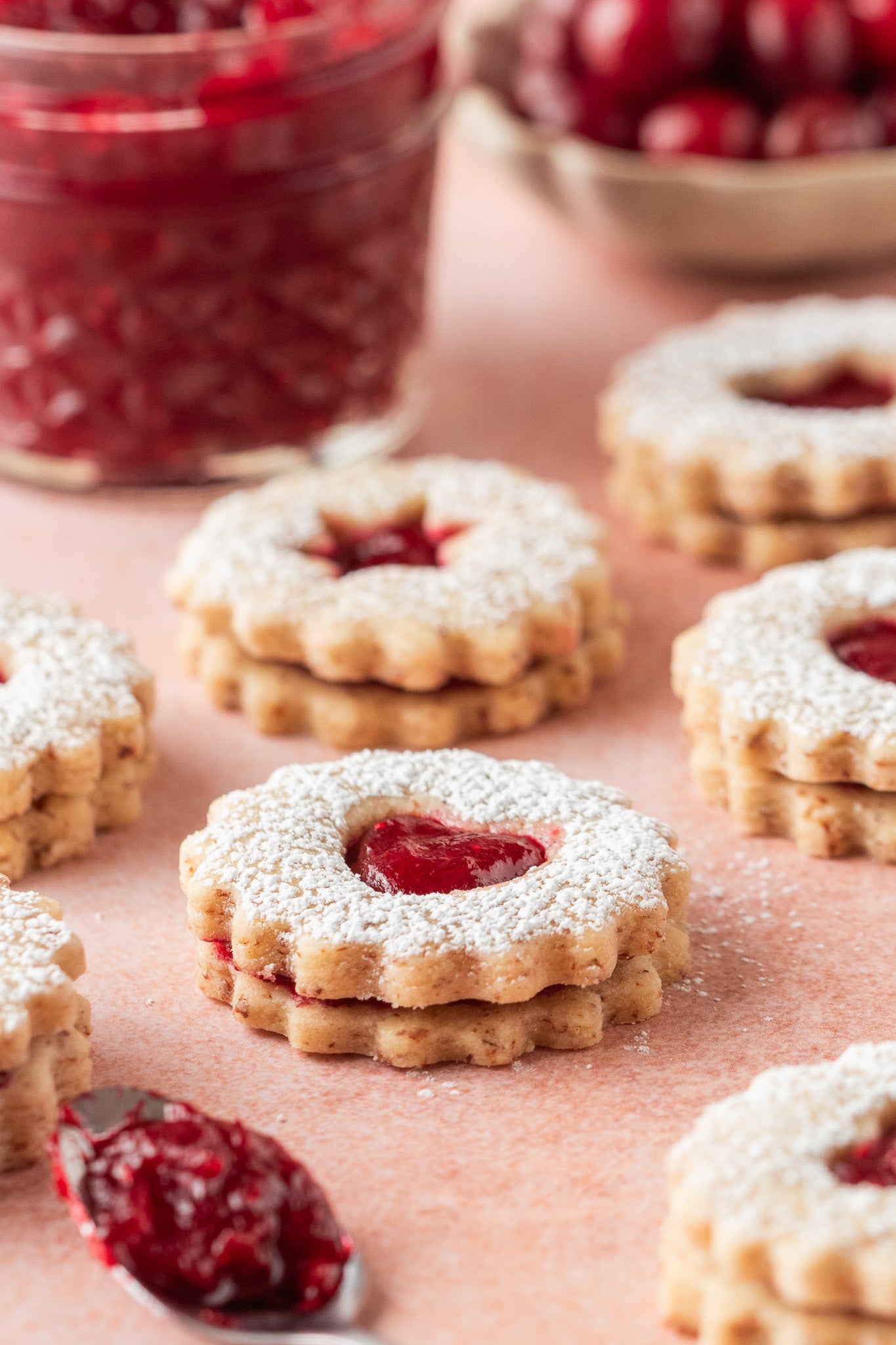Cranberry Linzer Cookies- Exclusive