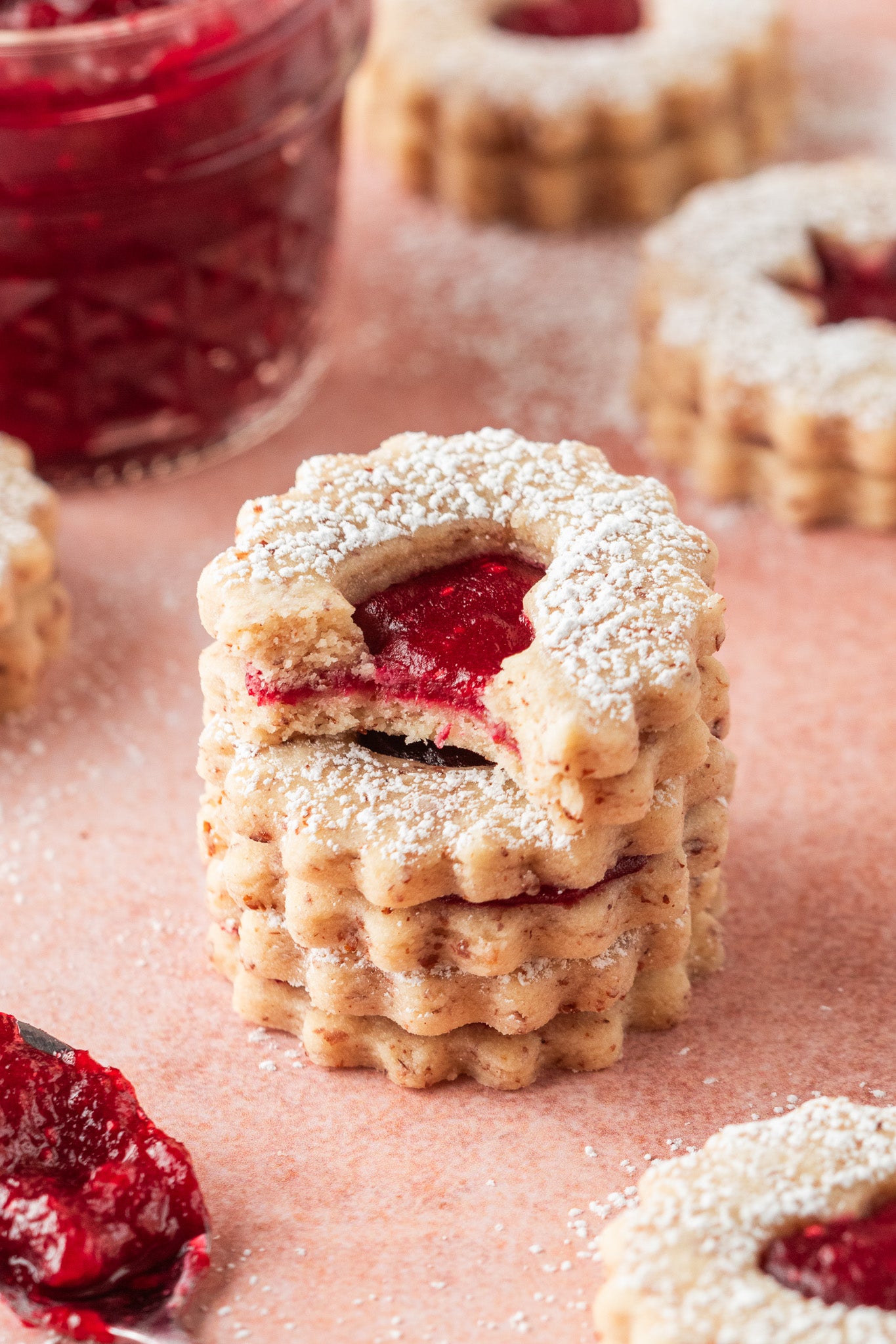 Cranberry Linzer Cookies- Exclusive