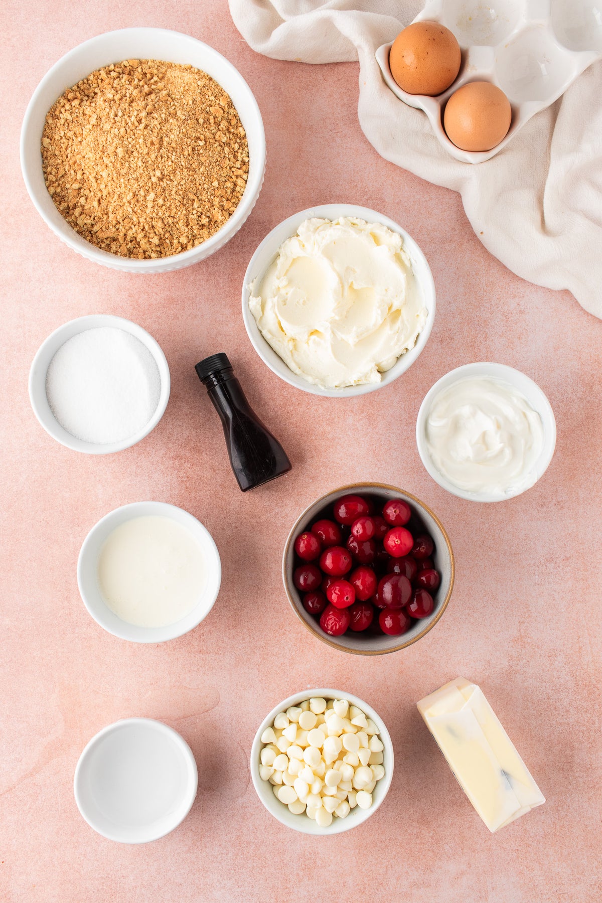 White Chocolate Cranberry Cheesecake Bars- Exclusive