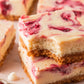 White Chocolate Cranberry Cheesecake Bars- Exclusive