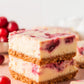 White Chocolate Cranberry Cheesecake Bars- Exclusive