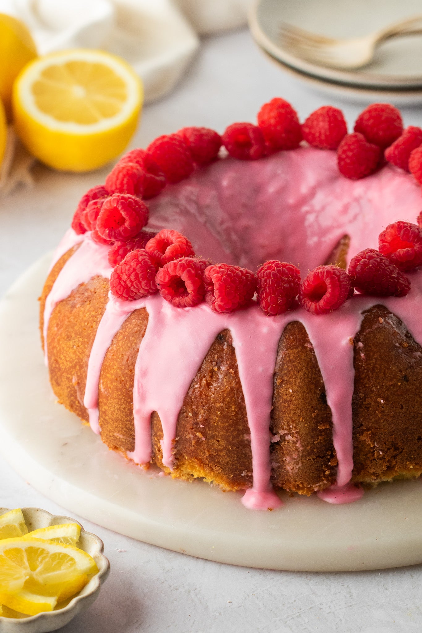 Lemon Raspberry Bundt Cake- Exclusive