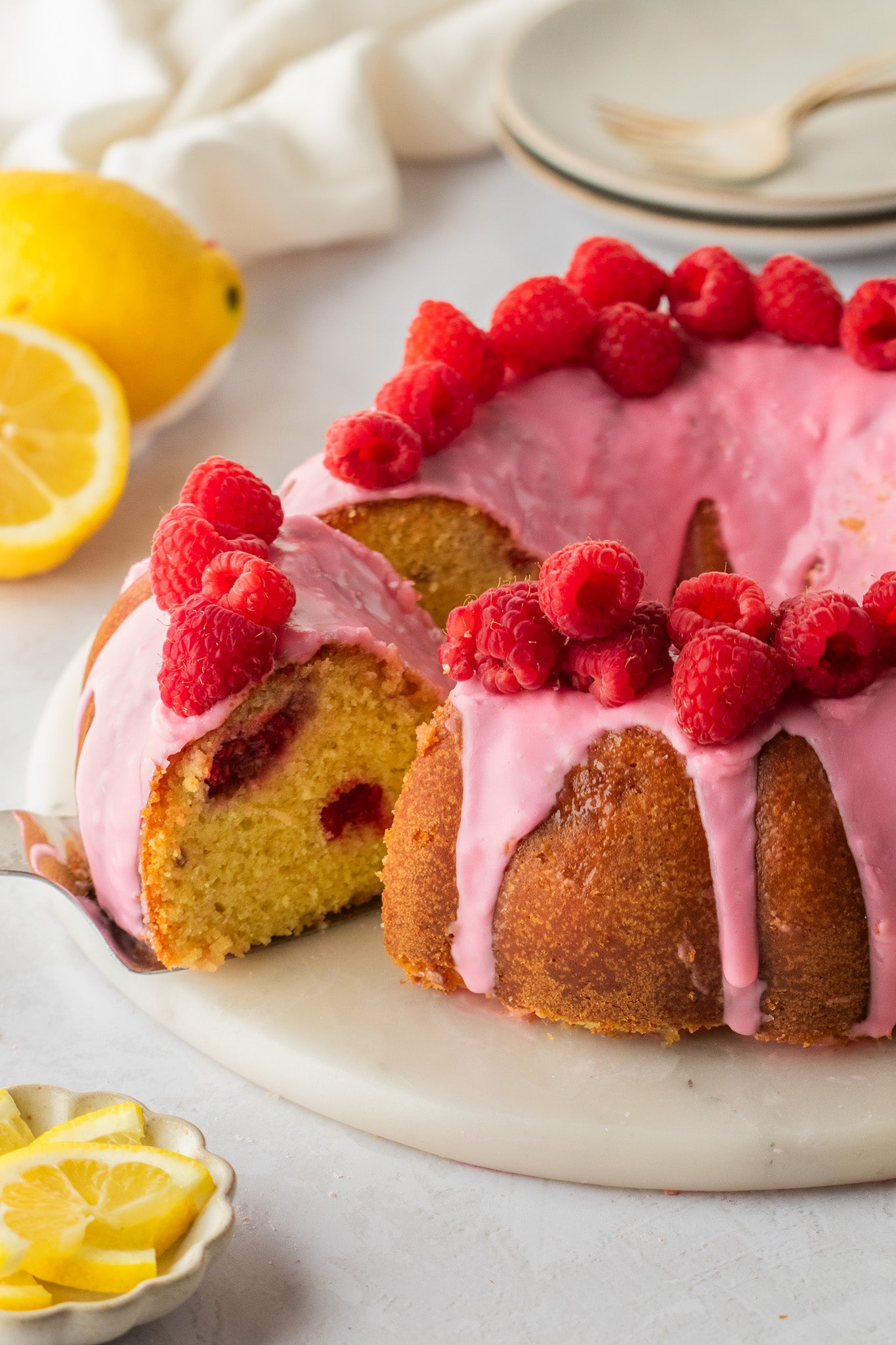 Lemon Raspberry Bundt Cake- Exclusive