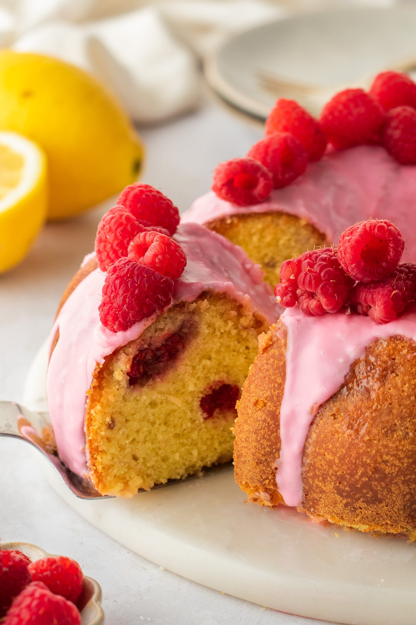 Lemon Raspberry Bundt Cake- Exclusive