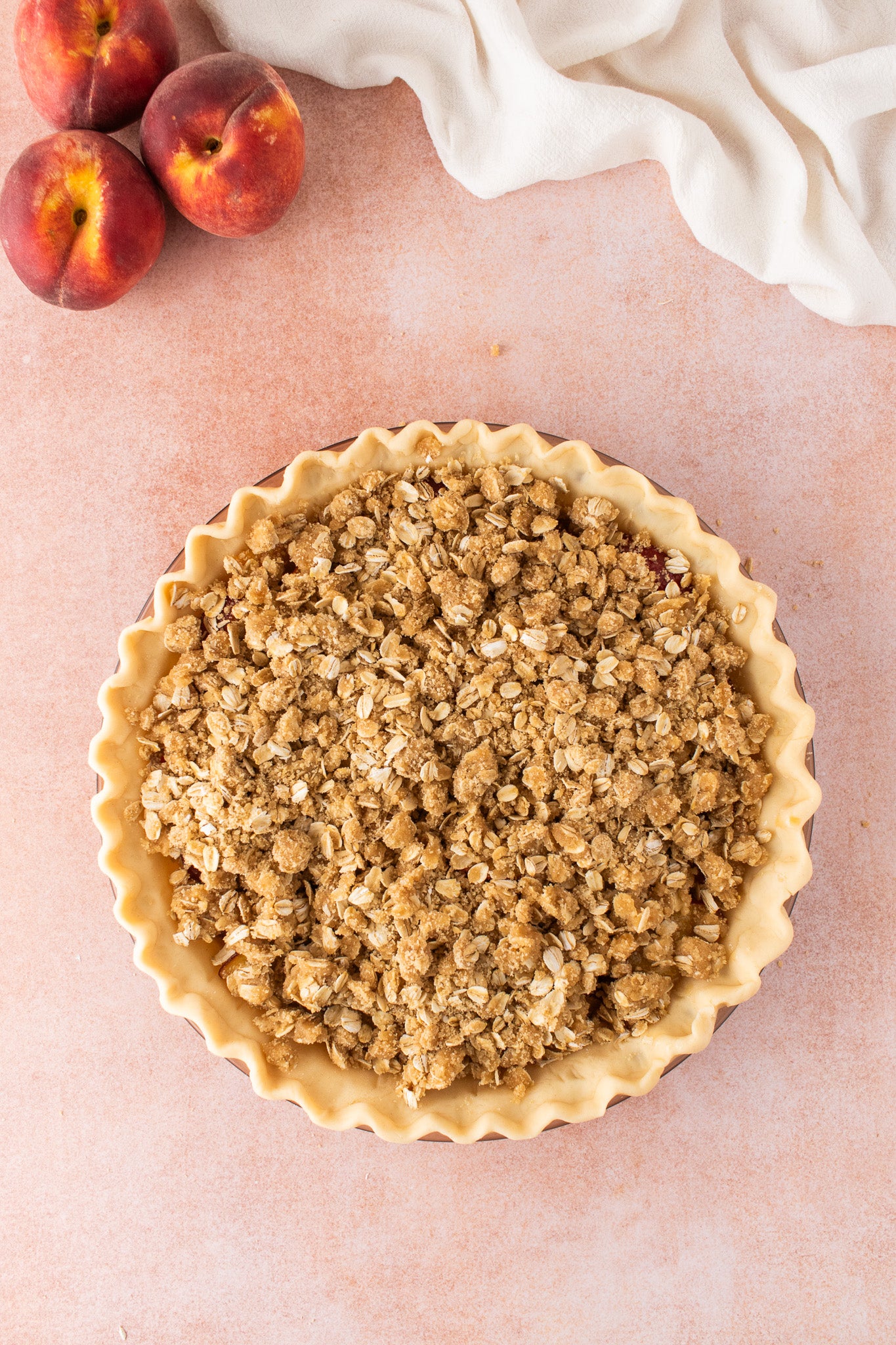 Brown Sugar Peach Crumble Pie- Exclusive