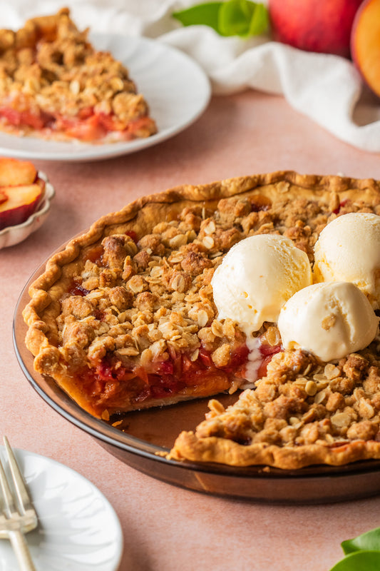 Brown Sugar Peach Crumble Pie- Exclusive