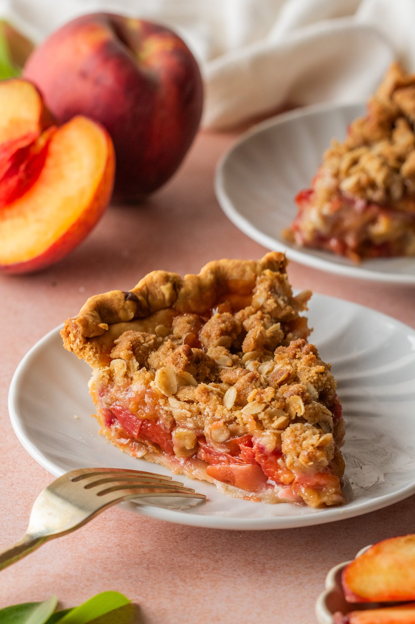 Brown Sugar Peach Crumble Pie- Exclusive