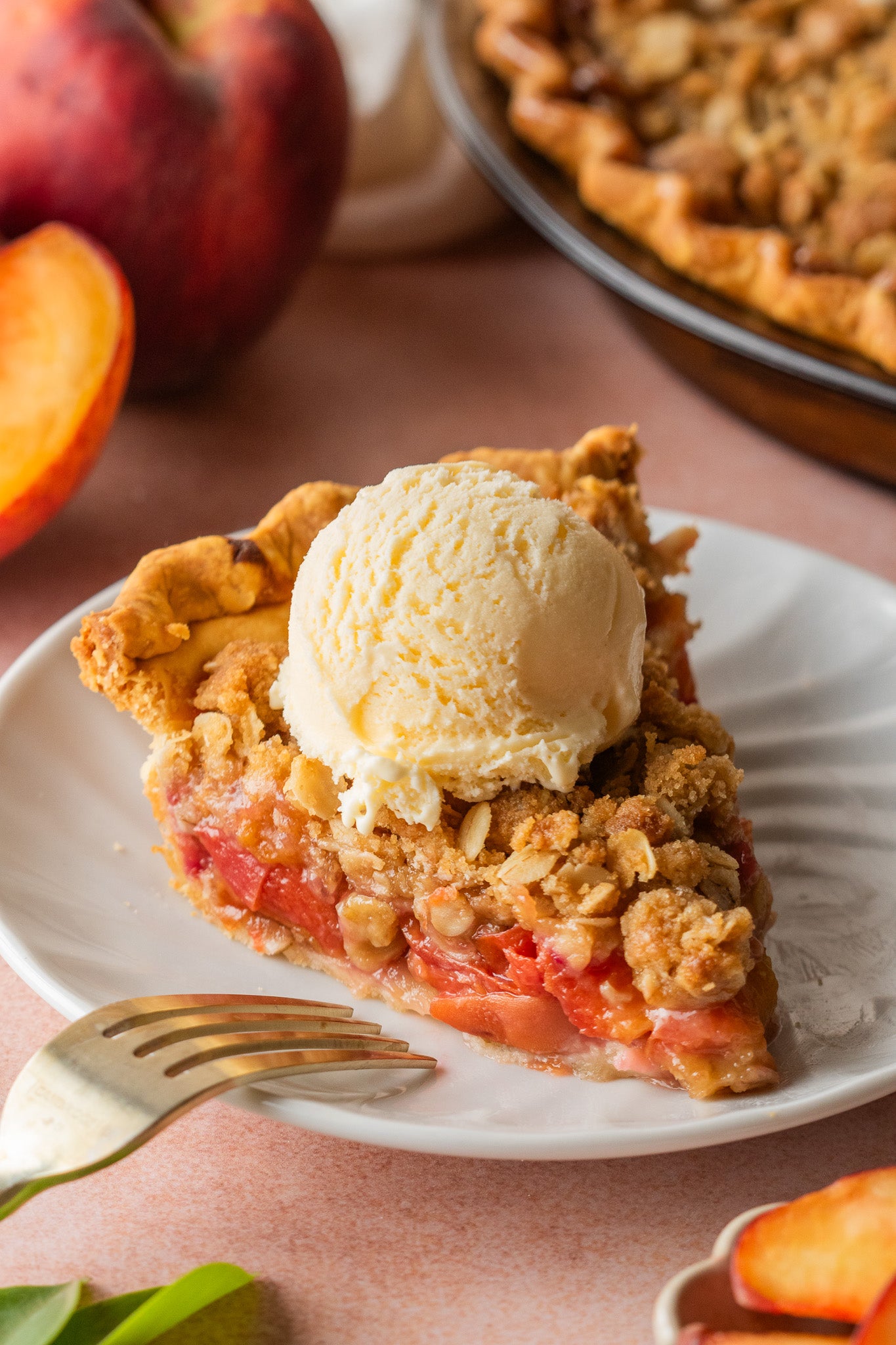 Brown Sugar Peach Crumble Pie- Exclusive