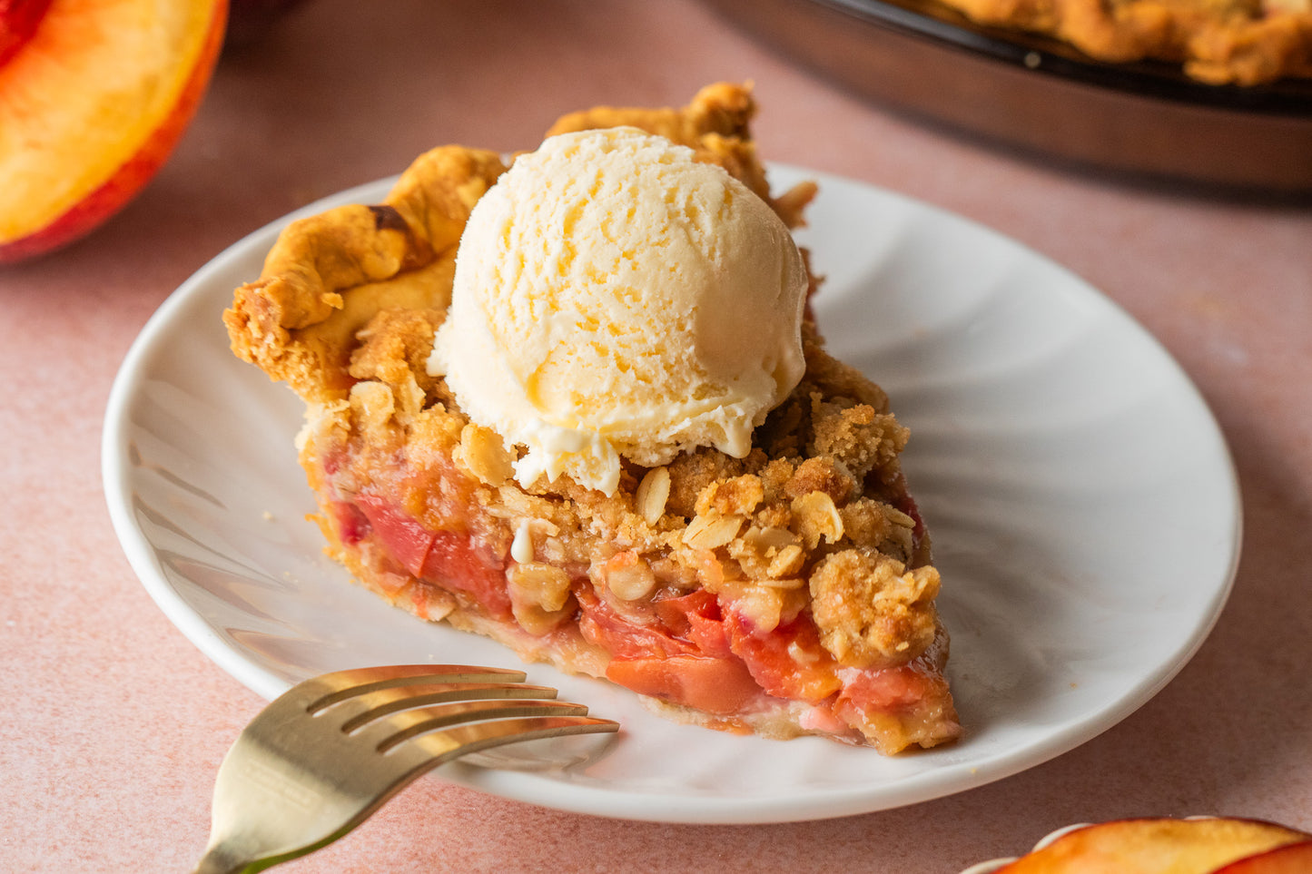 Brown Sugar Peach Crumble Pie- Exclusive