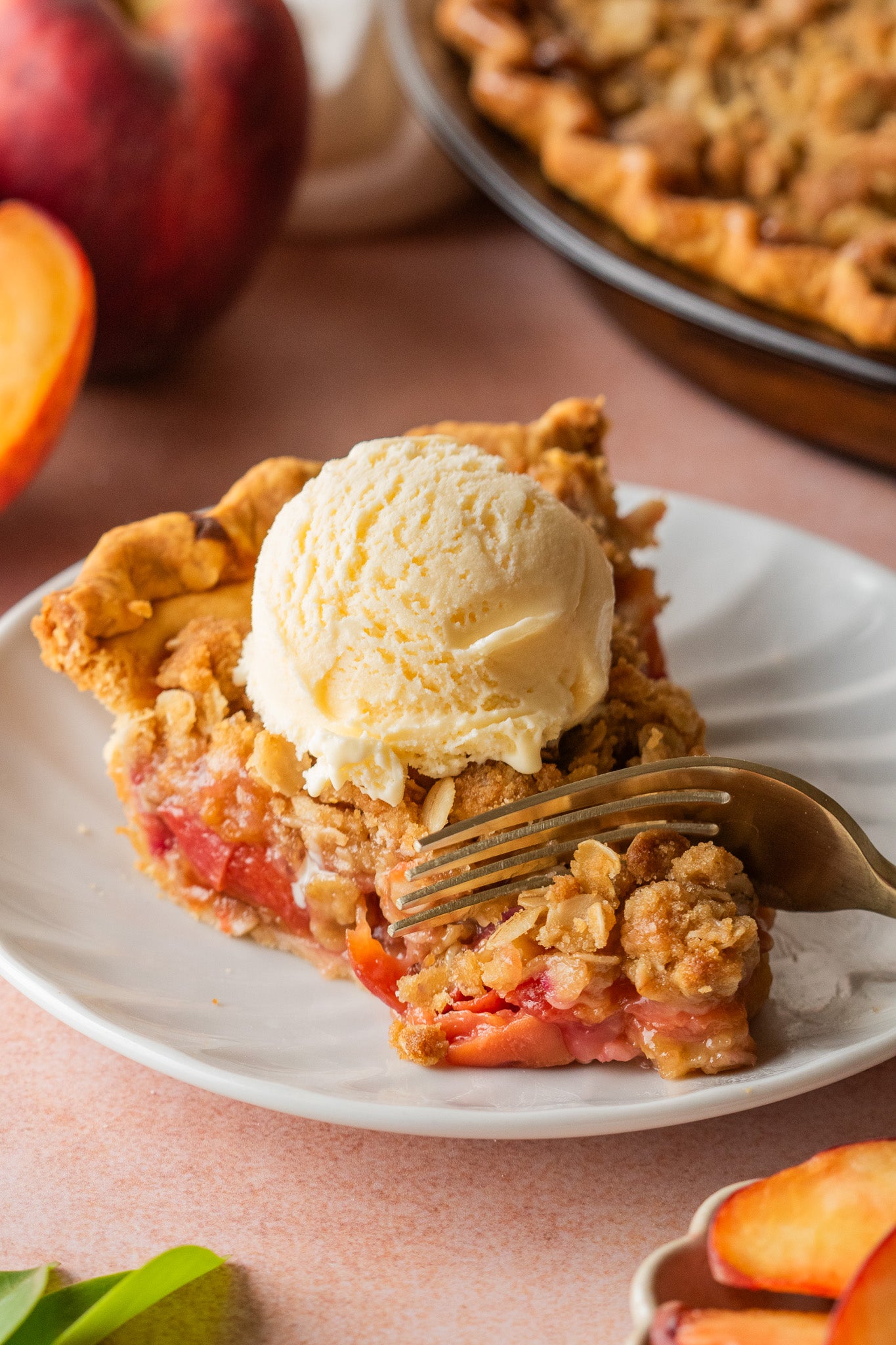 Brown Sugar Peach Crumble Pie- Exclusive
