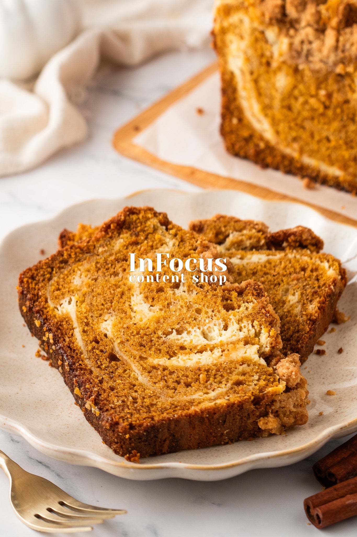 Pumpkin Cream Cheese Swirl Bread- Exclusive