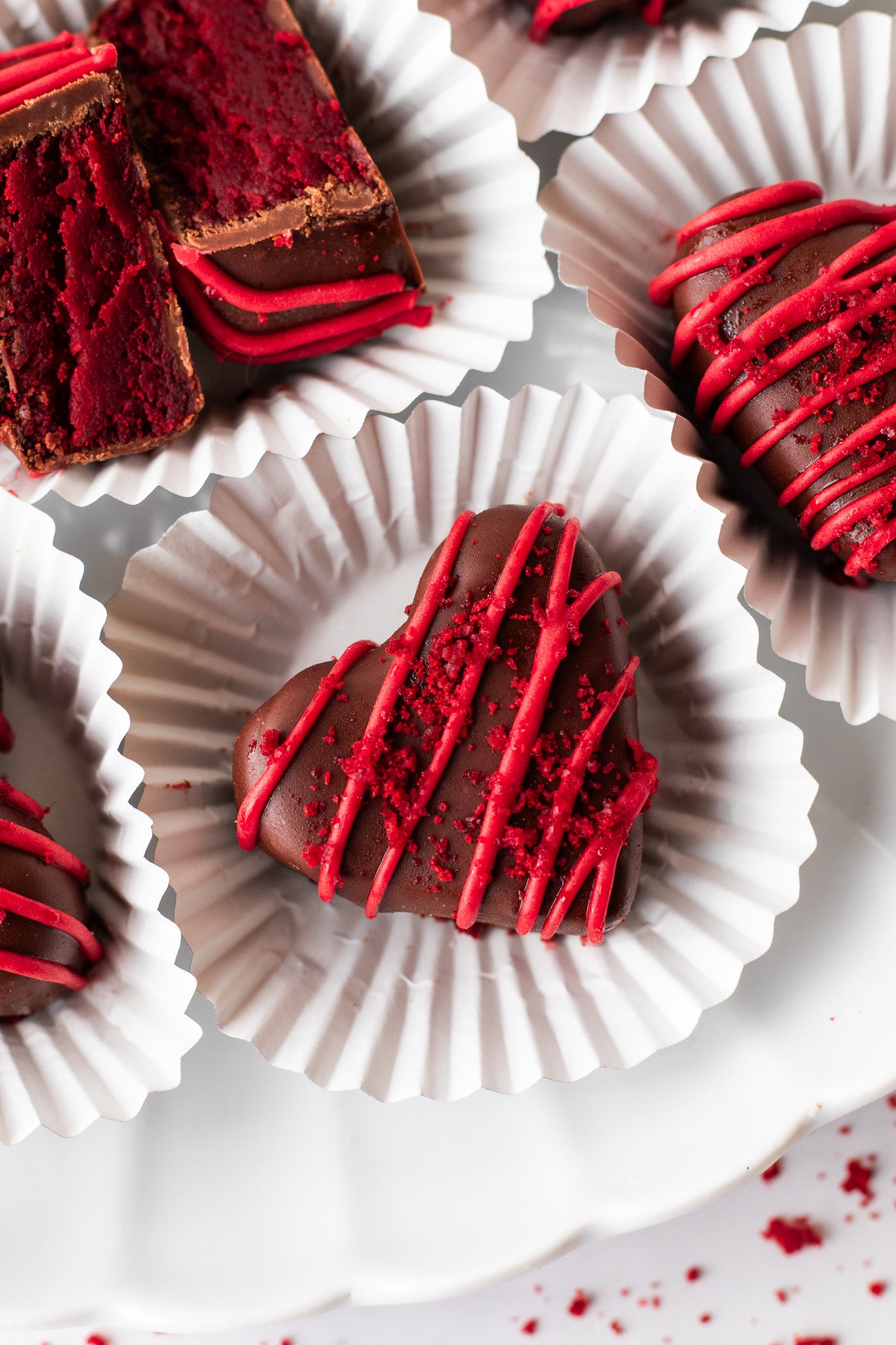Red Velvet Heart Truffles- Exclusive