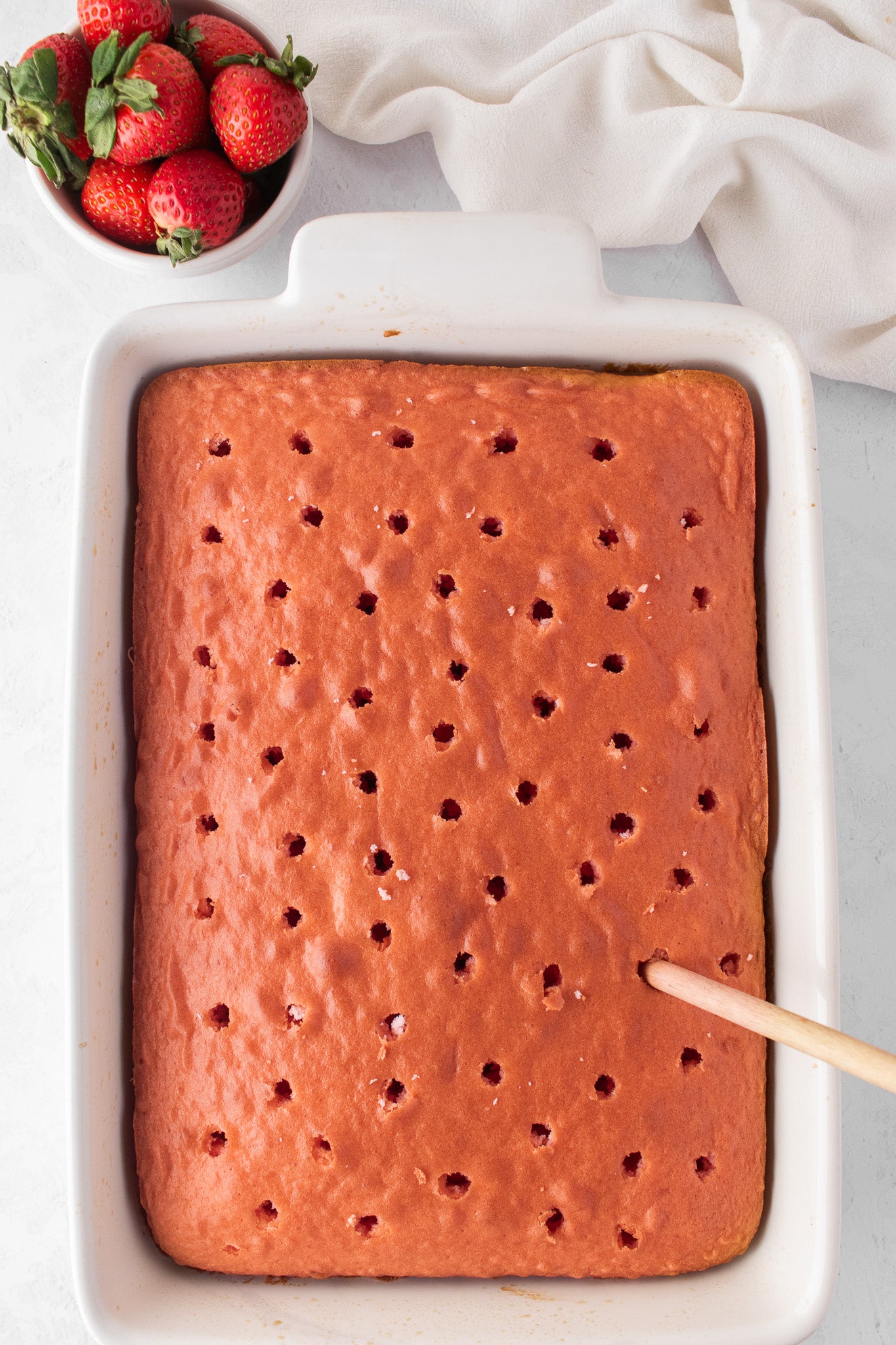 Strawberry Vanilla Poke Cake- Exclusive