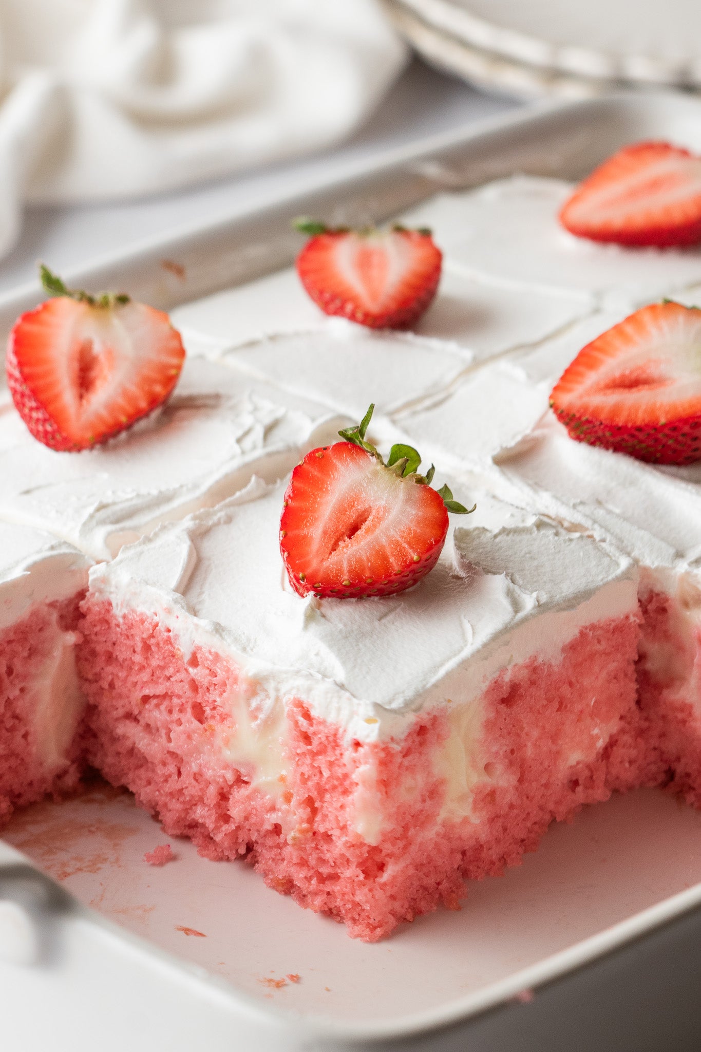 Strawberry Vanilla Poke Cake- Exclusive