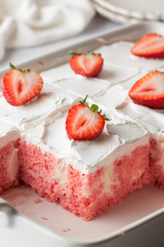 Strawberry Vanilla Poke Cake- Exclusive