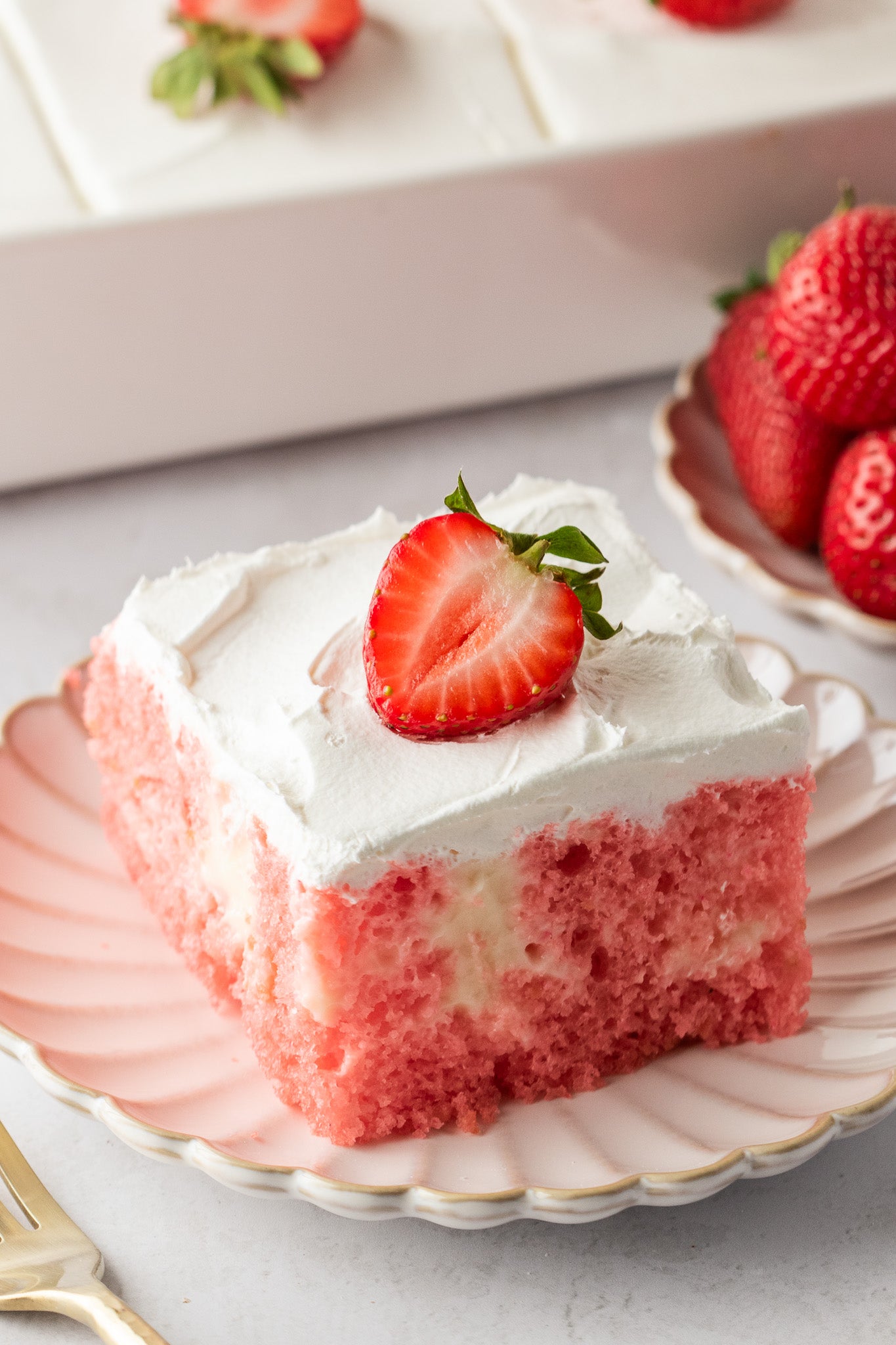 Strawberry Vanilla Poke Cake- Exclusive