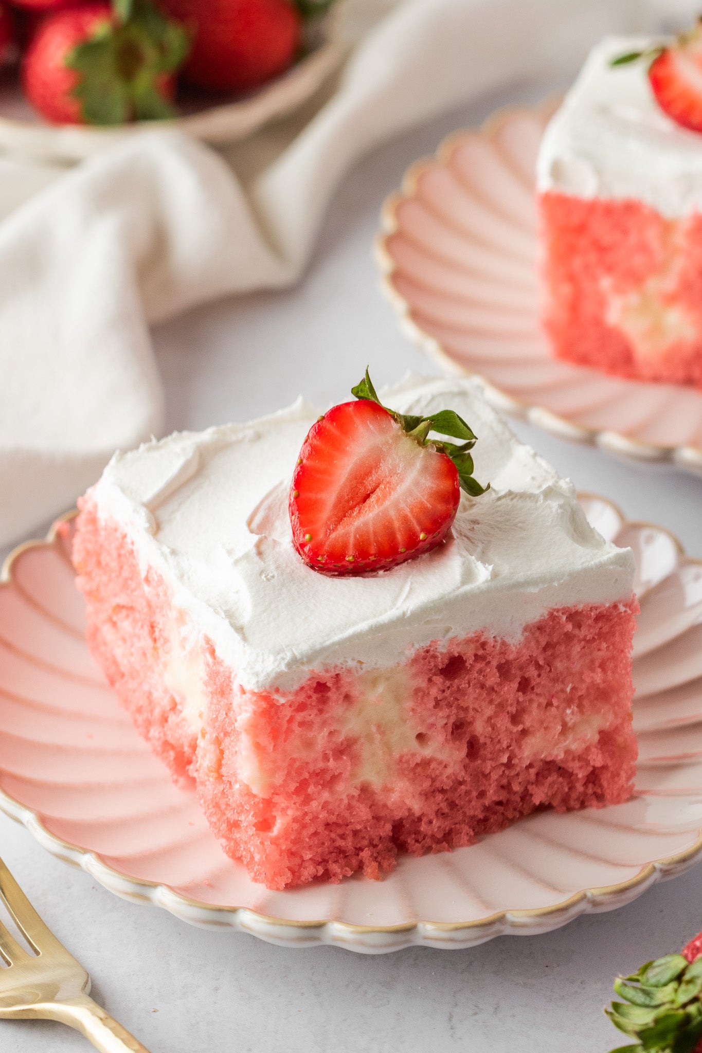 Strawberry Vanilla Poke Cake- Exclusive
