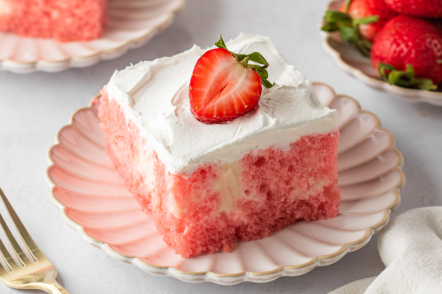 Strawberry Vanilla Poke Cake- Exclusive