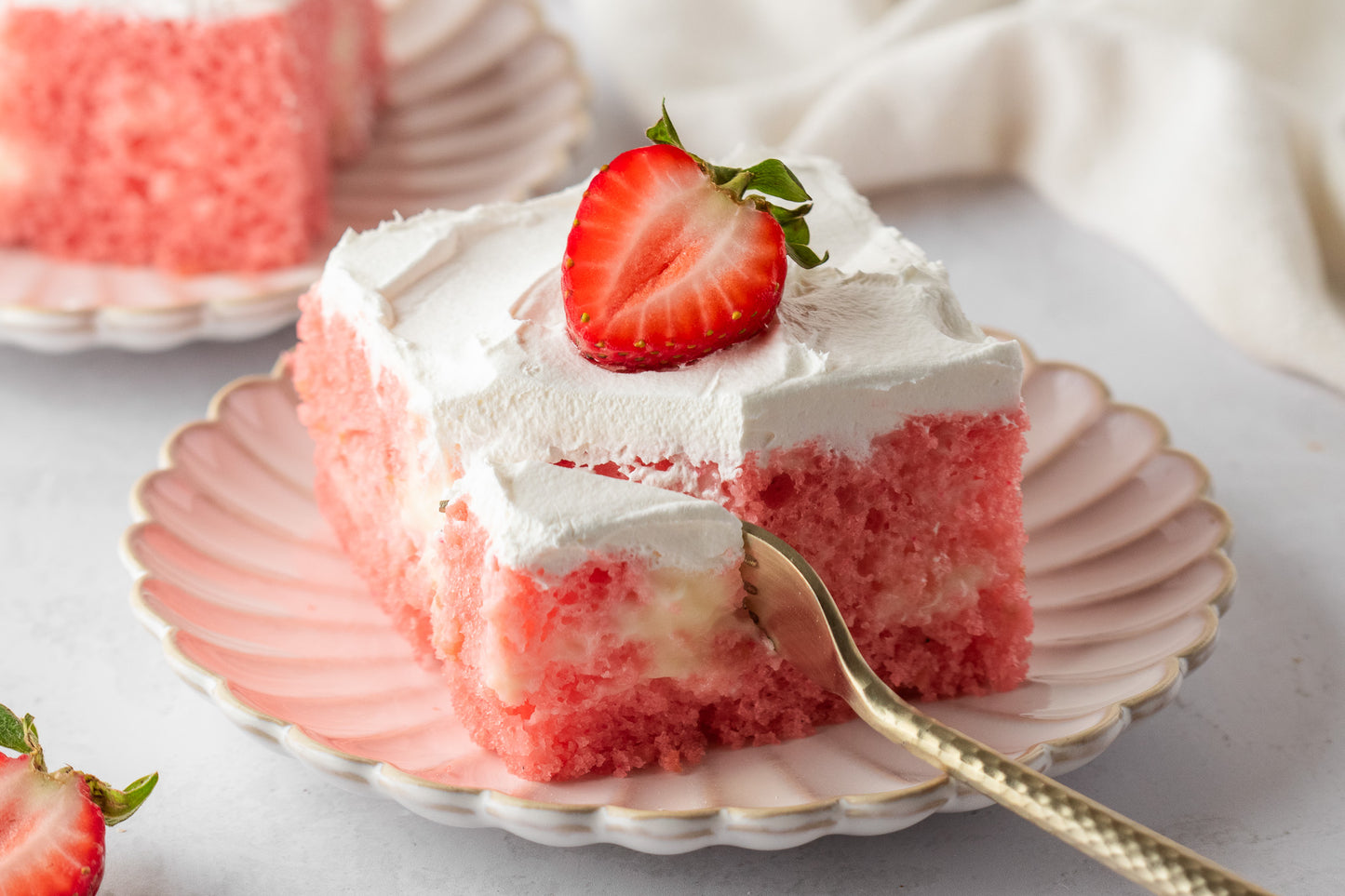 Strawberry Vanilla Poke Cake- Exclusive