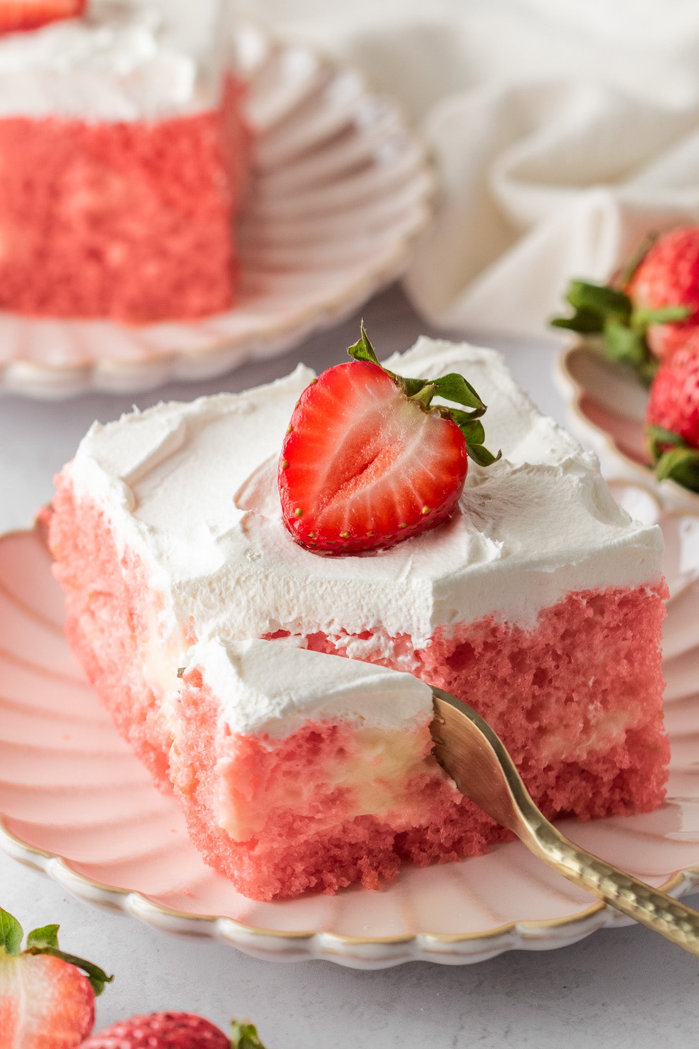 Strawberry Vanilla Poke Cake- Exclusive