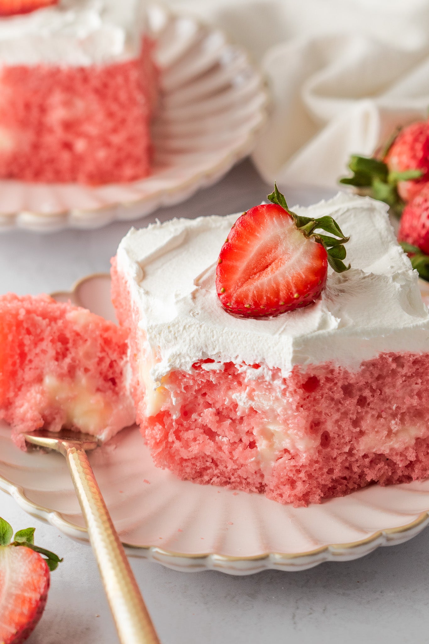 Strawberry Vanilla Poke Cake- Exclusive