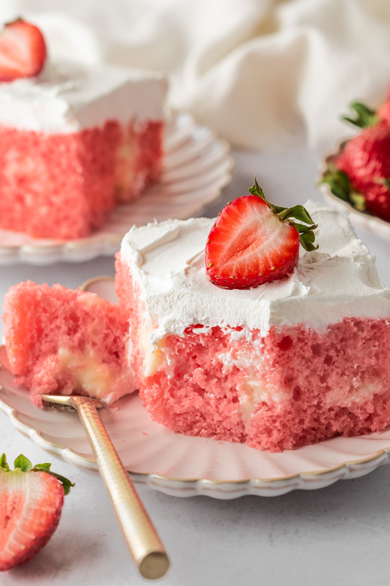 Strawberry Vanilla Poke Cake- Exclusive