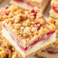 Strawberry Crumble Cheesecake Bars- Exclusive