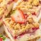 Strawberry Crumble Cheesecake Bars- Exclusive